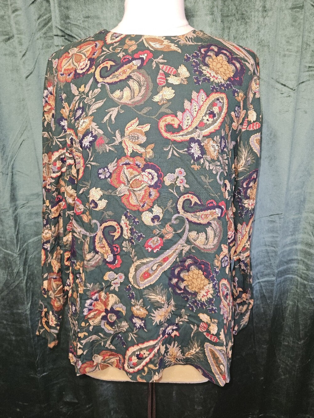 Vintage Alfred Dunner Paisley Floral Blouse